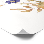 秋のかわいらしかぼちゃのブライダルシャワーウェルカムサイン ポスター (角)