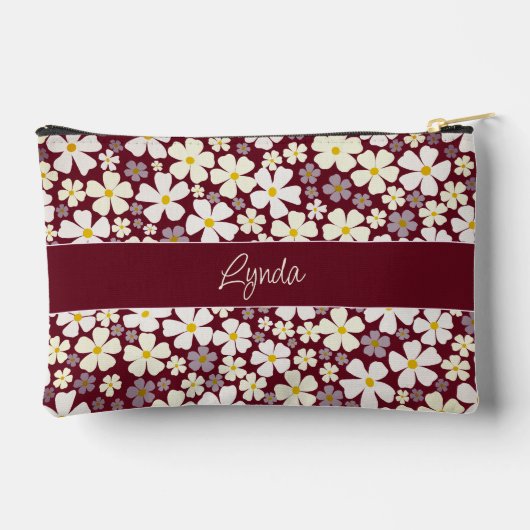 秋のかわいらしブルゴーニュに生えるクリーム花火力 アクセサリーポーチ (裏面)