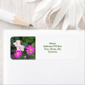 秋のかわいらし秋フラワーズピンクアネモネス ラベル (インサイチュ)