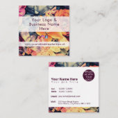 秋のかわいらし花は素朴な色 スクエア名刺 (正面/裏面)