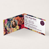 秋のかわいらし花は素朴な色 名刺 (内部)