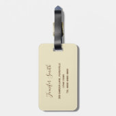 秋のきのこの荷物のラベル ラゲッジタグ (裏面縦)