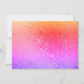 秋のきらめく色ピンクパープル日付を保存 招待状 (裏面)
