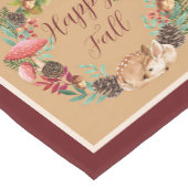 秋のこびとカスタマイズ可能な文字を持つ自然 ミディアムテーブルランナー (コーナー)