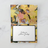 秋のご挨拶 | かわいいリスがカボチャを食べる カード (内部)