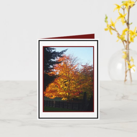 秋のご挨拶 カード (黄色い花)