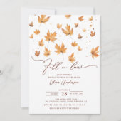 秋のささやき ブライダルシャワー招待状 招待状 (正面)