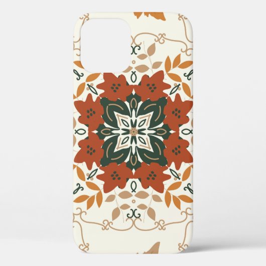 秋のささやき: 花と幾何学の融合 Case-Mate iPhoneケース (裏面)
