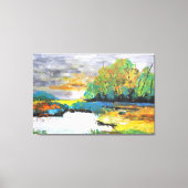 秋のささやき、風景アート、 キャンバスプリント (正面)