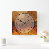 秋のたそがれ スクエア壁時計 (ホーム)