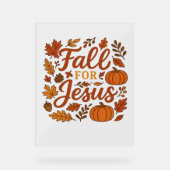 秋のためのイエズオータムカボキンクリスチャン信仰クラス アクリルサイン (正面)