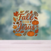 秋のためのイエズオータムカボキンクリスチャン信仰クラス アクリルサイン (ニュートラル)