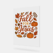 秋のためのイエズオータムカボキンクリスチャン信仰クラス アクリルサイン (傾斜)