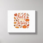 秋のためのイエズオータムカボキンクリスチャン信仰クラス キャンバスプリント (正面)