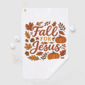 秋のためのイエズオータムカボキンクリスチャン信仰クラス ゴルフタオル (インサイチュ)