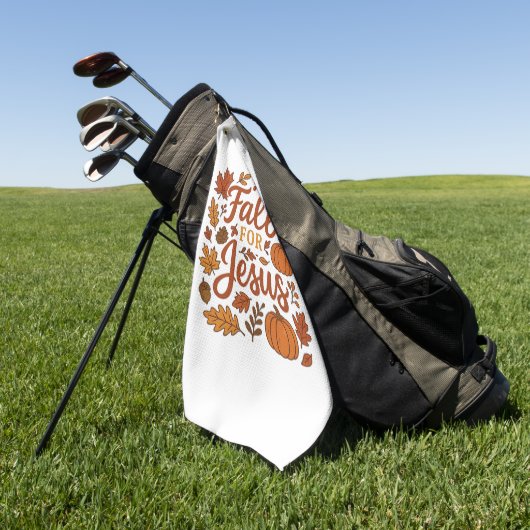 秋のためのイエズオータムカボキンクリスチャン信仰クラス ゴルフタオル (グリーン)