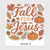 秋のためのイエズオータムカボキンクリスチャン信仰クラス シール (シート)