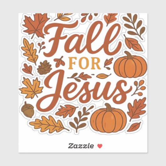 秋のためのイエズオータムカボキンクリスチャン信仰クラス シール (シート)