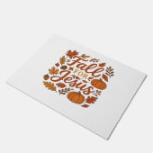 秋のためのイエズオータムカボキンクリスチャン信仰クラス ドアマット (アングル)