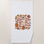 秋のためのイエズオータムカボキンクリスチャン信仰クラス ビーチタオル (正面)