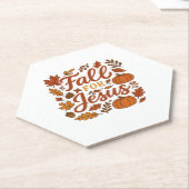 秋のためのイエズオータムカボキンクリスチャン信仰クラス ペーパーコースター (アングル)