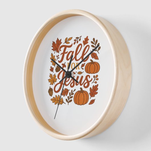 秋のためのイエズオータムカボキンクリスチャン信仰クラス 壁時計 (傾斜)