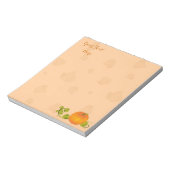 秋のつる植物カボチャとカスタマイズ可能文字 ノートパッド (回転)