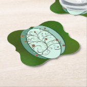 秋のつる植物 ペーパーコースター (アングル)