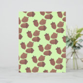 秋のどんぐりのパターン、秋グリーンスクラップブック紙 (スタンド正面)