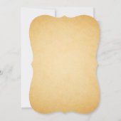 秋のどんぐり オークの葉のリース 結婚式招待状 招待状 (裏面)