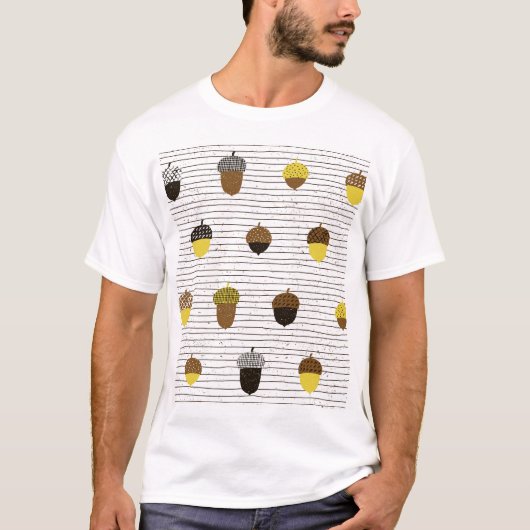 秋のどんぐり:ヴィンテージ Tシャツ (正面)