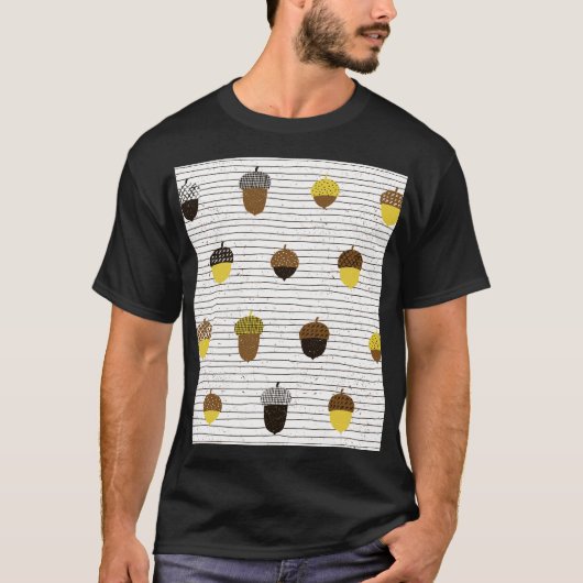 秋のどんぐり:ヴィンテージ Tシャツ (正面)