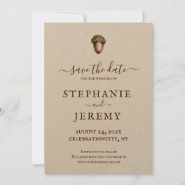 秋のどんぐり Save the Date 招待状