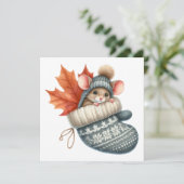 秋のねずみグリーティングカード シーズンカード (スタンド正面)
