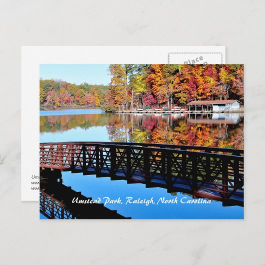 秋のはがきにウムステッド公園 ポストカード (正面/裏面)