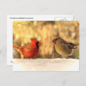 秋のはがきに深紅色 ポストカード (正面/裏面)