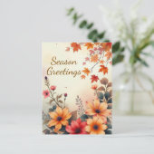 秋のはがきの開花 シーズンポストカード (スタンド正面)