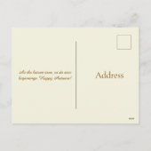 秋のはがきの開花 シーズンポストカード (裏面)