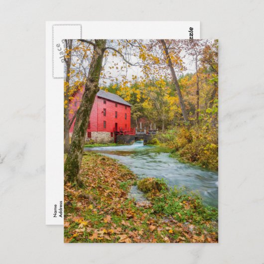 秋のはがき入りの路地ミル ポストカード (正面/裏面)