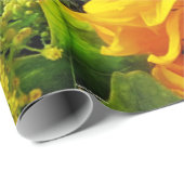 秋のはっきりした花束の中の明るいひまわり ラッピングペーパー (ロールコーナー)