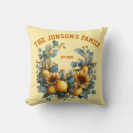 秋のひまわりとレモンの家の装飾 クッション