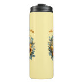 秋のひまわりとレモンの家の装飾 タンブラー (正面)