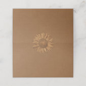 秋のひまわりの折り畳み座席表 プレイスカード (外部開封)