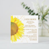 秋のひまわりウェディングシャワーのカップル 招待状 (スタンド正面)