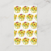 秋のひまわりカボチャ赤ちゃんシャワーおむつラッフル エンクロージャーカード (裏面)