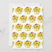 秋のひまわりカボチャ赤ちゃんシャワー 招待状 (裏面)