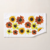 秋のひまわりカラフル写真集タオル集 バスタオルセット (ハンドタオル)