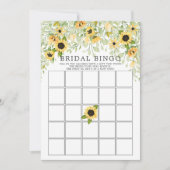 秋のひまわりビンゴ ブライダルシャワーゲーム 招待状 (正面)