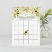秋のひまわりビンゴ ブライダルシャワーゲーム 招待状 (スタンド正面)