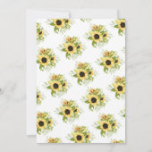 秋のひまわりビンゴ ブライダルシャワーゲーム 招待状 (裏面)